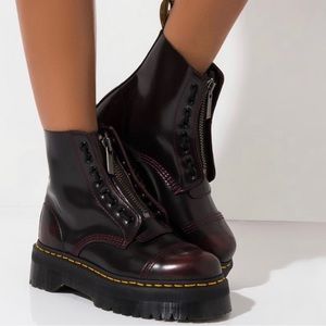 NWOT Dr. Marten's | Sinclair Platform Boots | Arcadia red leather 🍒 | Size 6